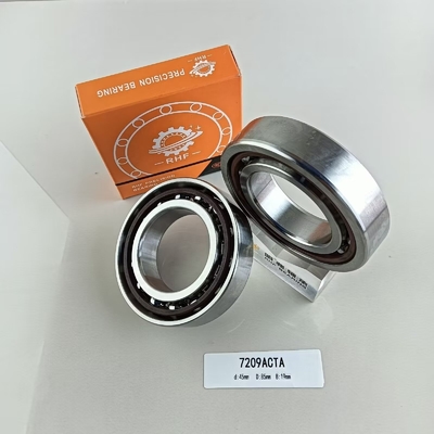 Прямой 7209AC угловой контактный шариковый подшипник 45*85*19 мм с стальной клеткой и открытыми уплотнениями